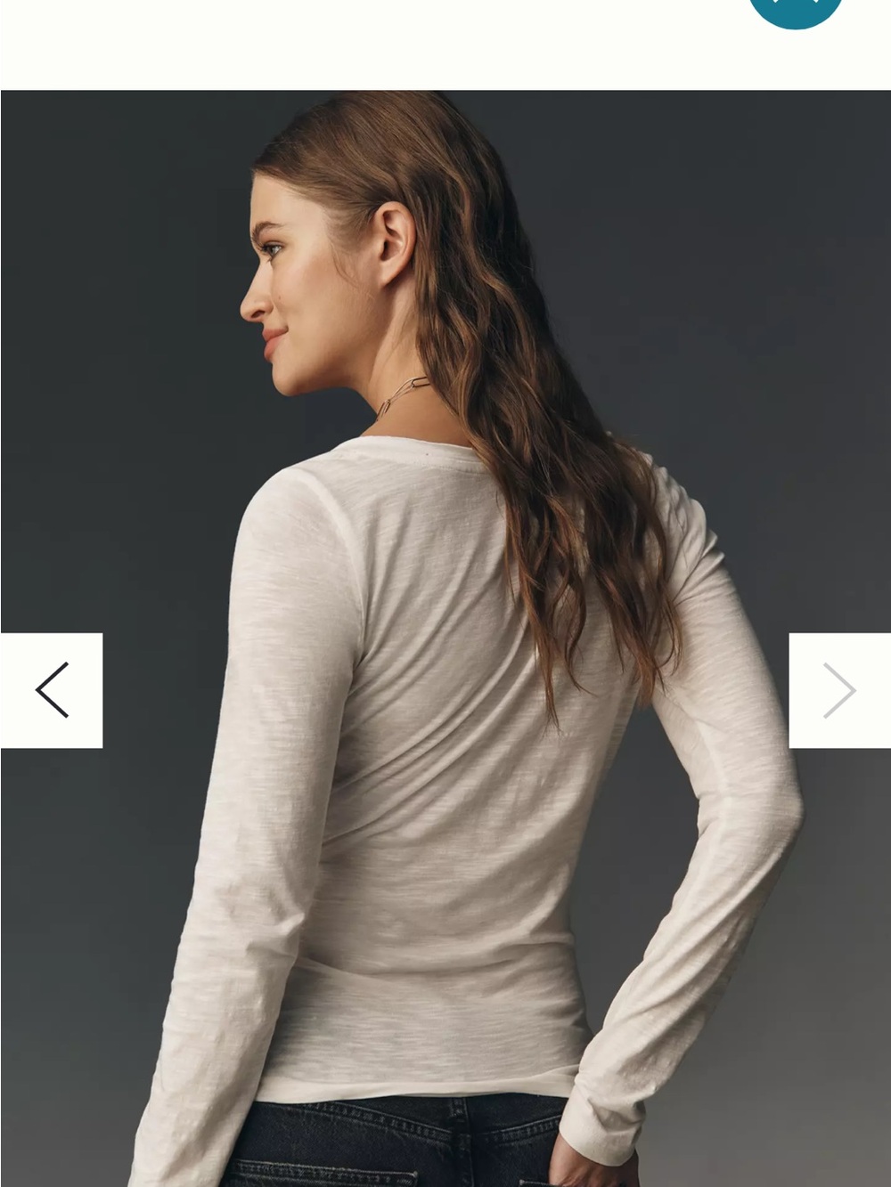 Anthropologie Pilcro Long-Sleeve Cinched V-Neck Top medium - Picture 3 of 7